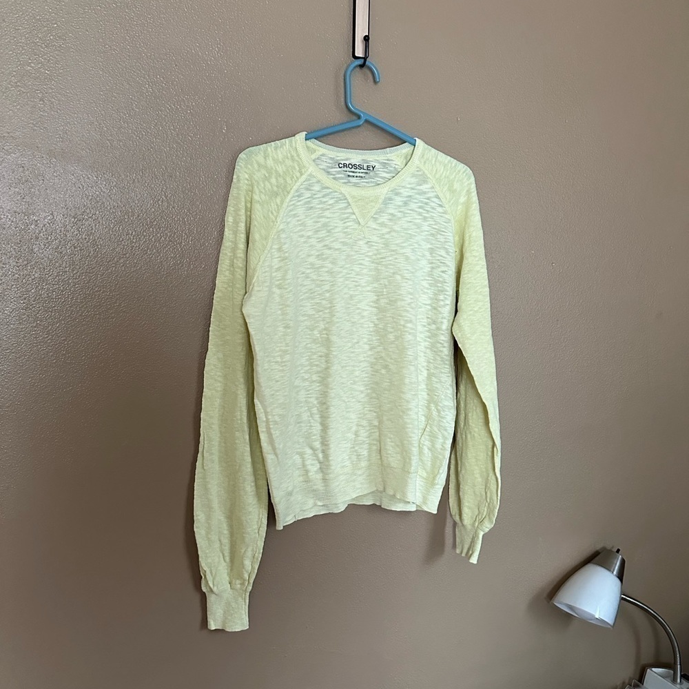 Crossley Men’s Lightweight Yellow Crewneck Sweatshirt